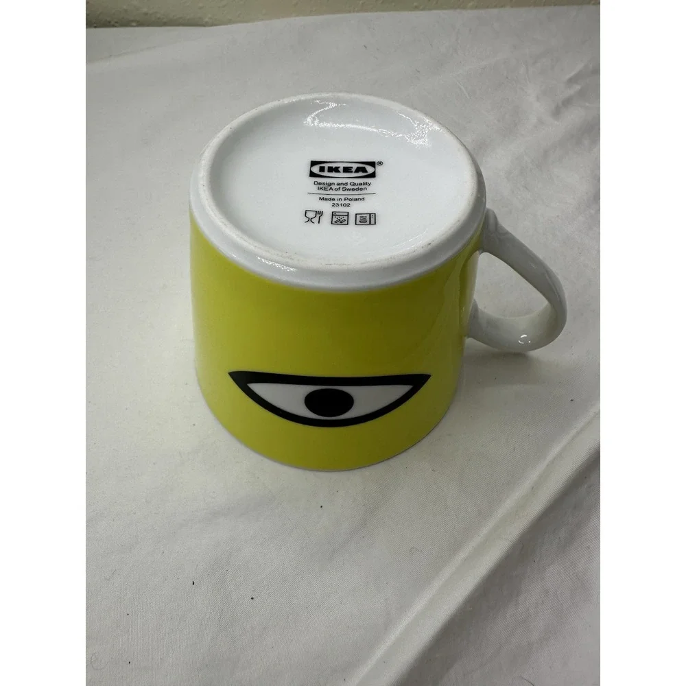 IKEA Walter Van Beirendonck Mug Yellow‎ Eye Made Poland Ceramic
